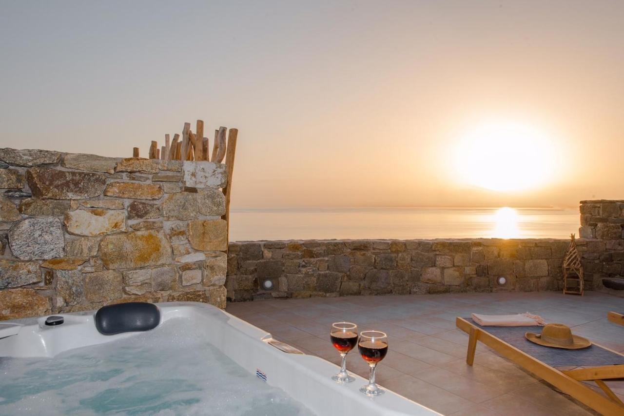 Gorgeous Studio In Cycladic Architecture Overlooking The Aegean Houlakia (Mykonos) Exterior foto
