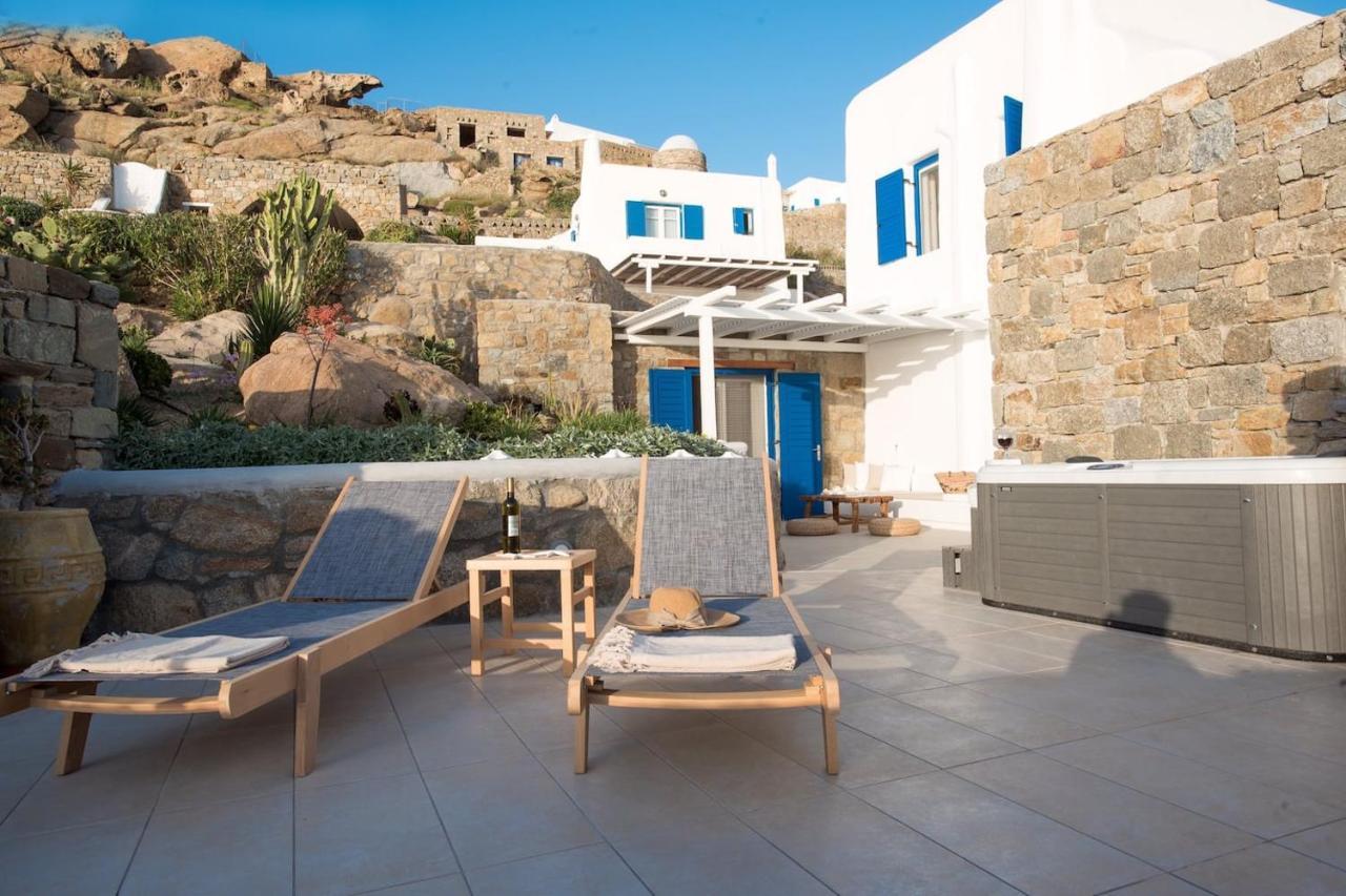 Gorgeous Studio In Cycladic Architecture Overlooking The Aegean Houlakia (Mykonos) Exterior foto