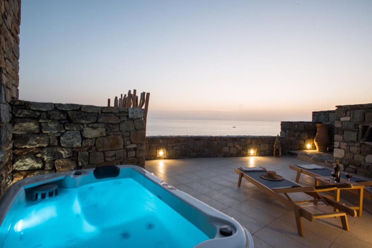 Gorgeous Studio In Cycladic Architecture Overlooking The Aegean Houlakia (Mykonos) Exterior foto